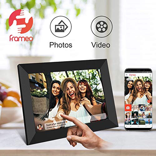 FRAMEO 10.1 Inch Smart WiFi Digital Photo Frame 1280x800 IPS LCD Touch Screen, Auto-Rotate Portrait and Landscape, Built in 16GB Memory, Share