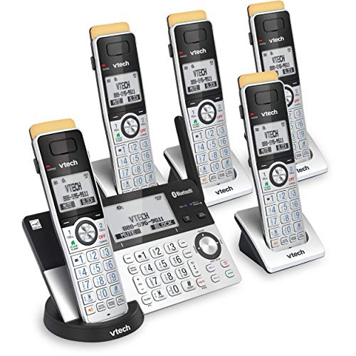 VTECH  Is8151-5 Super Long Range 5 Handset Dect 6.0 Cordless Phone for Home \w Answering Machine, 2300 Ft Range, Call Blocking, Bluetooth, Headset Very nice call blocking abilities