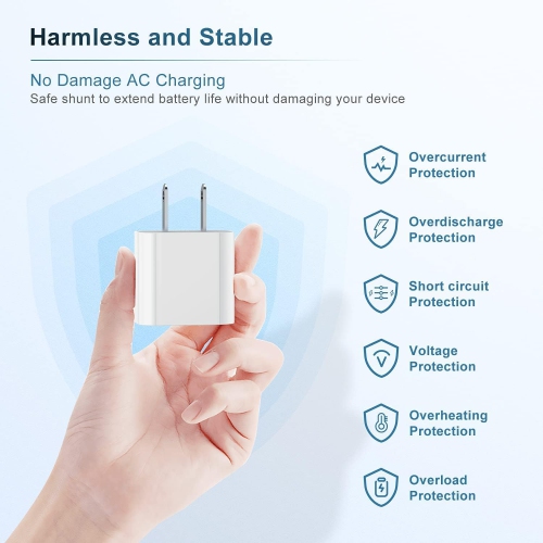 Renova- Apple iPhone 20W USB-C Wall Charger Lightning Connector Cable | Compatible With iPhone 14, 13, 12, 11 Pro Max, XR, XS, iPad 10th Gen, 9th