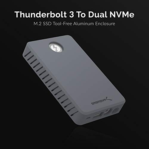Boîtier sans outil Thunderbolt 3 à double NVMe M.2 SSD