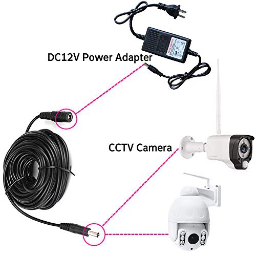 CCTV 10m(30ft) 2.1x5.5mm Dc 12v Power Extension Cable for CCTV Security Cameras IP Camera Dvr Standalone