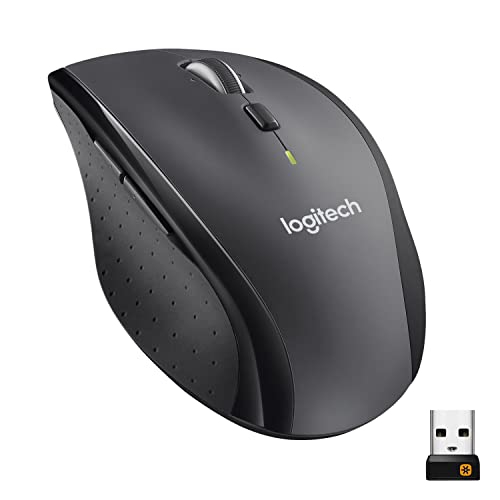 LOGITECH  M705 Marathon Wireless Mouse, 2.4 Ghz USB Unifying Receiver, 1000 Dpi, 5-Programmable Buttons, 3-Year Battery, Compatible \w PC, Mac