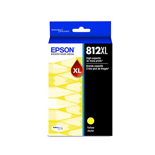 T812 DURABrite Ultra Ink High Capacity Yellow Cartridge for Select Workforce Pro Printers