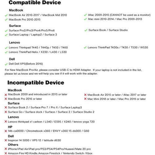 BENFEI Mini DP to VGA Adapter, Thunderbolt Compatible, Male to Female for ThinkPad, Surface Pro