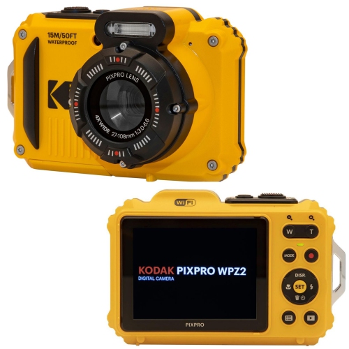 KODAK PIXPRO WPZ2 Rugged Waterproof Shockproof Dustproof WiFi Digital Camera 16MP 4X Optical Zoom 1080P Full HD Video Vlogging Camera 2.7" LCD Plus a