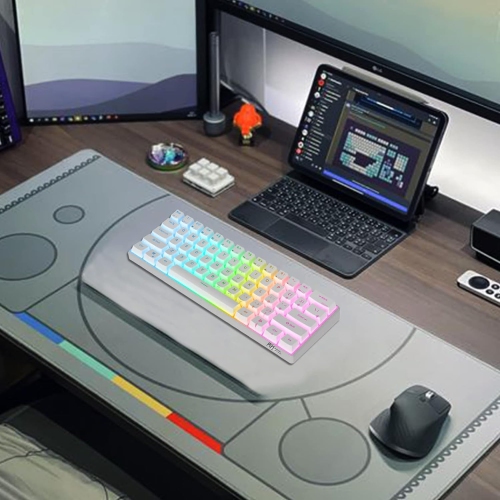 RK ROYAL KLUDGE RK61 Wired 60% Mechanical Gaming Keyboard Programmable QMK/VIA RGB Backlit 61 Keys