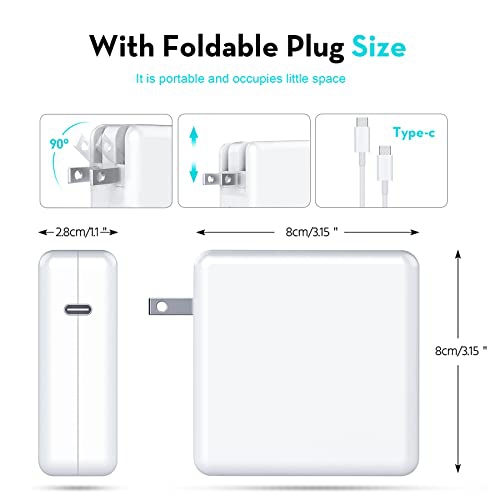 MacBook Pro Charger,USB C Charger 100W for MacBook Pro 16 15 14 13 Inch,MacBook Air Charger USB-C Power Adapter for Mac Book Pro Air 2021 2020