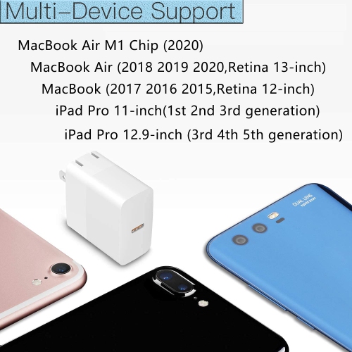 30W Charger for MacBook Air Laptop, iPad Air 4th Generation Tablet with USB C to C Charging Cable