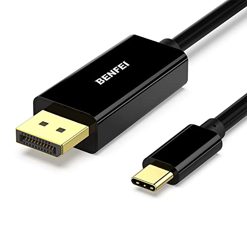 BENFEI USB C to DisplayPort 6 Feet Cable(8K@60Hz 4K@144Hz), USB Type-C to DP Adapter