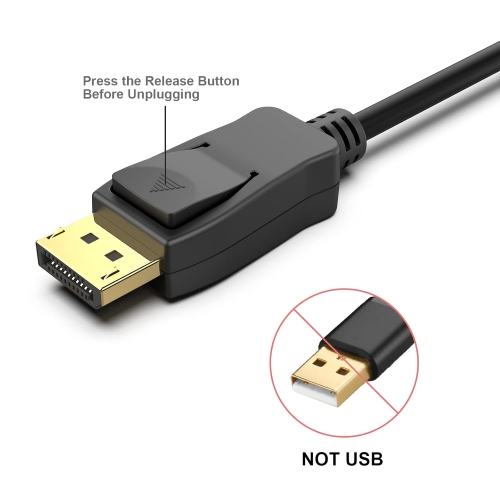 BENFEI 8K DisplayPort to DisplayPort 6 Feet Cable [VESA Certified], DP to DP Male to Male Cable Gold-Plated Cord