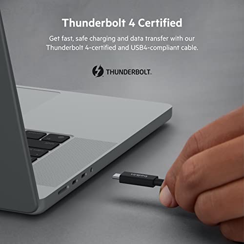 Active Thunderbolt 4 Cable, USB Type C Connection with 100W Power Delivery PD Enabled, USB 4 Compliant and Compatible with TB3 Compatible with