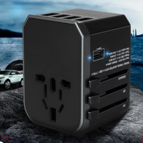 TUTT Travel Essentials | Adaptateur universel de voyage 180 pays + Kit international Adaptateur 4 USB+type-C US UK eu Australie