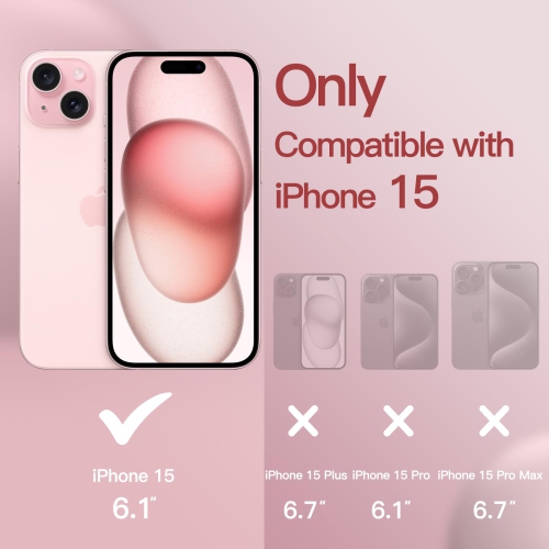 Silicone Case for iPhone 15 6.1-Inch, Silky-Soft Touch Full-Body Protective Phone Case, Shockproof Cover