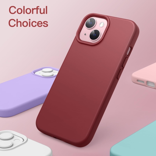 Silicone Case for iPhone 15 6.1-Inch, Silky-Soft Touch Full-Body Protective Phone Case, Shockproof Cover