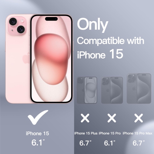 Silicone Case for iPhone 15 6.1-Inch, Silky-Soft Touch Full-Body Protective Phone Case, Shockproof Cover