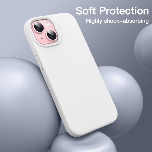 Silicone Case for iPhone 15 6.1-Inch, Silky-Soft Touch Full-Body Protective Phone Case, Shockproof Cover