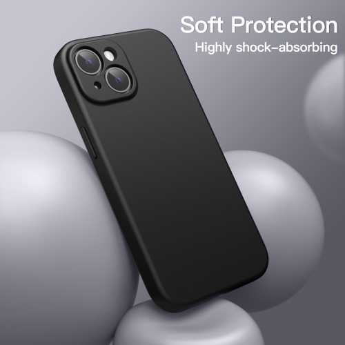 Magnetic Silicone Case for iPhone 15 Plus 6.7-Inch, Compatible with MagSafe, Phone Cover with Camera Lens Full Protection