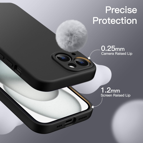 Magnetic Silicone Case for iPhone 15 Plus 6.7-Inch, Compatible with MagSafe, Phone Cover with Camera Lens Full Protection