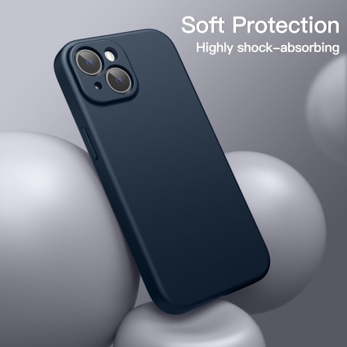 Étui magnétique en silicone pour iPhone 15 plus 6,7 po, compatible avec MagSafe, étui de téléphone avec objectif de caméra protection complète