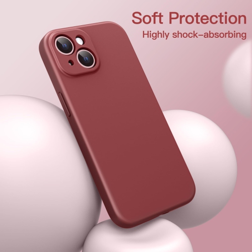 Magnetic Silicone Case for iPhone 15 Plus 6.7-Inch, Compatible with MagSafe, Phone Cover with Camera Lens Full Protection