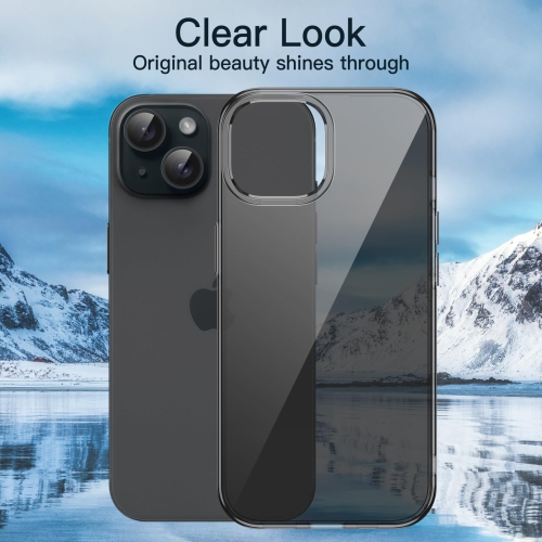 Case for iPhone 15 Plus 6.7-Inch, Soft TPU Transparent Slim Protective Phone Cover with Shock-Absorption, Support Wireless Charging