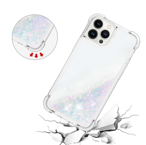 Case for iPhone 15 Pro 6.1", Bling Glitter Liquid Clear Case Floating Quicksand Shockproof Protective Sparkle Silicone Soft TPU Case for iPhone 15