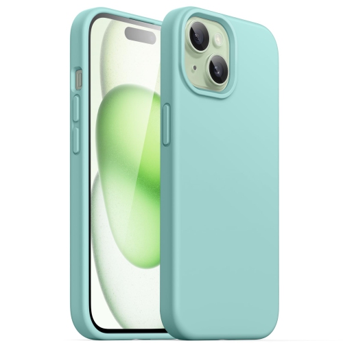 Image 1 de 6.. Étui en silicone pour iPhone 15 plus 6,7 po, étui protecteur intégral tactile doux, étui antichoc