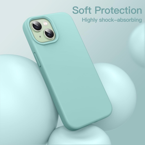 Silicone Case for iPhone 15 Plus 6.7-Inch, Silky-Soft Touch Full-Body Protective Phone Case, Shockproof Cover