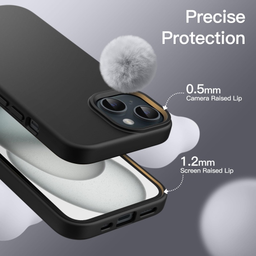 Silicone Case for iPhone 15 Plus 6.7-Inch, Silky-Soft Touch Full-Body Protective Phone Case, Shockproof Cover
