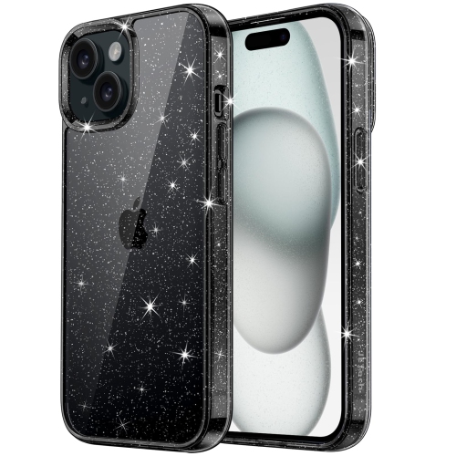 Glitter Case for iPhone 15 Plus 6.7-Inch, Bling Sparkle Shockproof Phone Bumper Cover, Cute Sparkly for Women and Girls