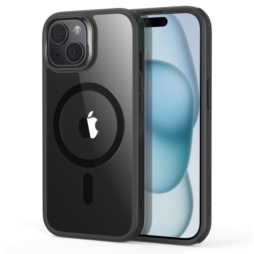 Étui iPhone 15, compatible avec MagSafe, protection de qualité militaire, résistant au jaunissement, dos résistant aux rayures étui magnétique pour