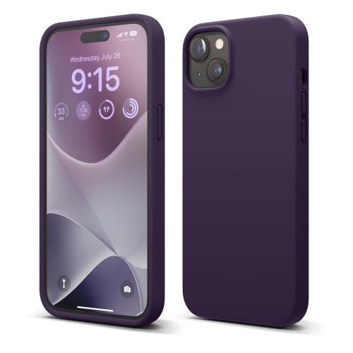 Image 1 de 6.. iPhone – Étui 15 plus, étui en silicone liquide, couverture de protection complète du corps, antichoc, étui mince pour téléphone, doublure douce en