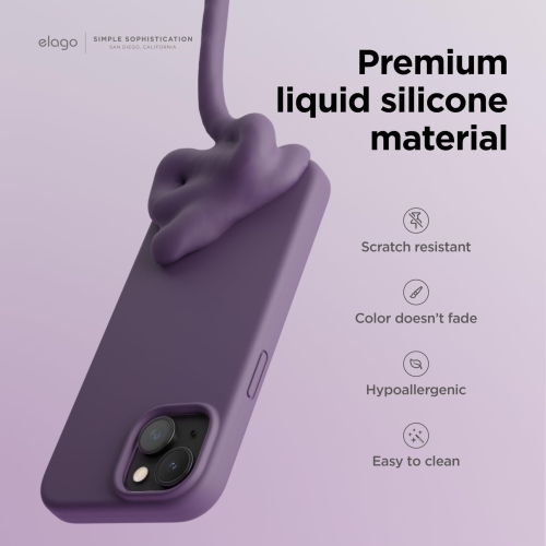 iPhone – Étui 15 plus, étui en silicone liquide, couverture de protection complète du corps, antichoc, étui mince pour téléphone, doublure douce en