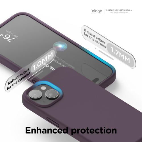 iPhone – Étui 15 plus, étui en silicone liquide, couverture de protection complète du corps, antichoc, étui mince pour téléphone, doublure douce en