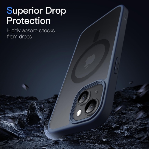 Magnetic Case for iPhone 15 Plus 6.7-Inch Compatible with MagSafe, Translucent Matte Back Slim Shockproof Phone Cover