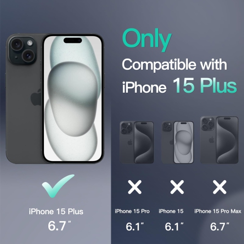 Magnetic Case for iPhone 15 Plus 6.7-Inch Compatible with MagSafe, Translucent Matte Back Slim Shockproof Phone Cover