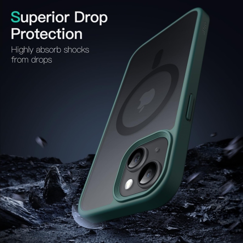 Magnetic Case for iPhone 15 Plus 6.7-Inch Compatible with MagSafe, Translucent Matte Back Slim Shockproof Phone Cover