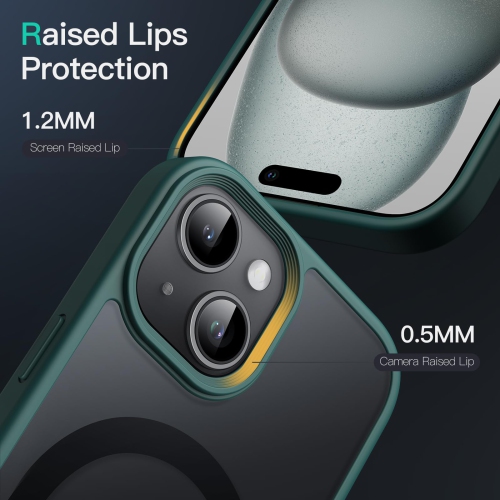 Magnetic Case for iPhone 15 Plus 6.7-Inch Compatible with MagSafe, Translucent Matte Back Slim Shockproof Phone Cover