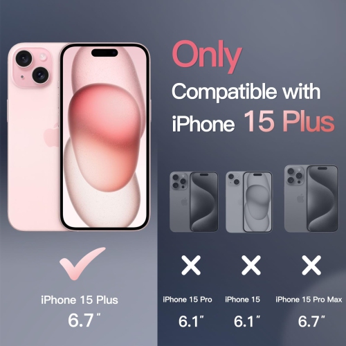 Magnetic Case for iPhone 15 Plus 6.7-Inch Compatible with MagSafe, Translucent Matte Back Slim Shockproof Phone Cover