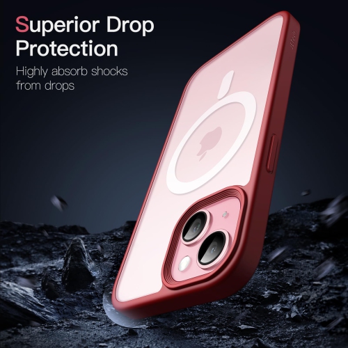 Magnetic Case for iPhone 15 Plus 6.7-Inch Compatible with MagSafe, Translucent Matte Back Slim Shockproof Phone Cover