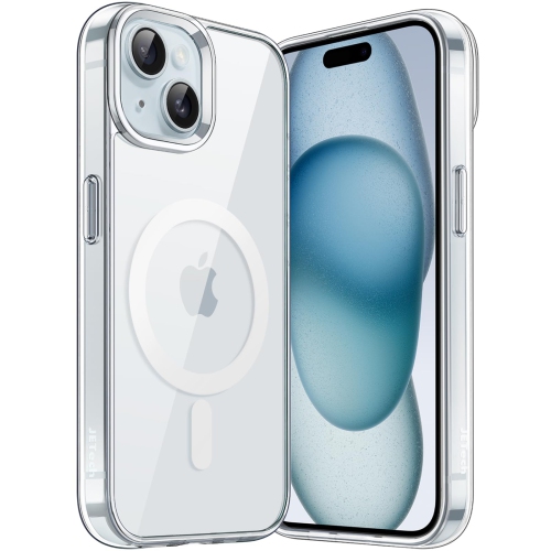 Magnetic Case for iPhone 15 Plus 6.7-Inch Compatible with MagSafe Wireless Charging, Shockproof Phone Bumper Cover, Anti-Scratch Clear Back