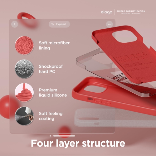 iPhone – Étui 15, étui en silicone liquide, couverture de protection complète du corps, antichoc, étui mince pour téléphone, doublure douce en