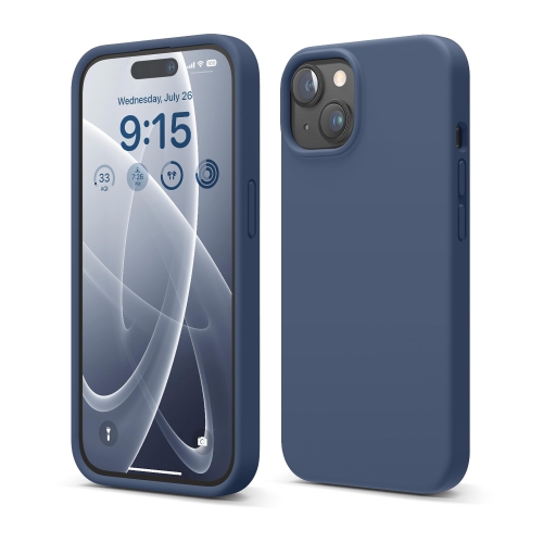 Image 1 of 6.. iPhone 15 Case, Liquid Silicone Case, Full Body Protective Cover, Shockproof, Slim Phone Case, Anti-Scratch Soft Microfiber Lining, 6.1 inch