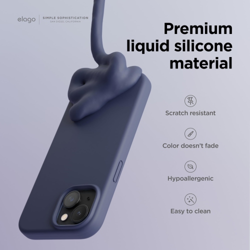 iPhone – Étui 15, étui en silicone liquide, couverture de protection complète du corps, antichoc, étui mince pour téléphone, doublure douce en