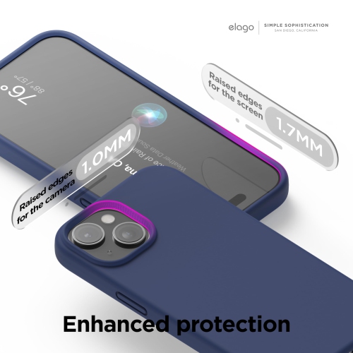 iPhone – Étui 15, étui en silicone liquide, couverture de protection complète du corps, antichoc, étui mince pour téléphone, doublure douce en