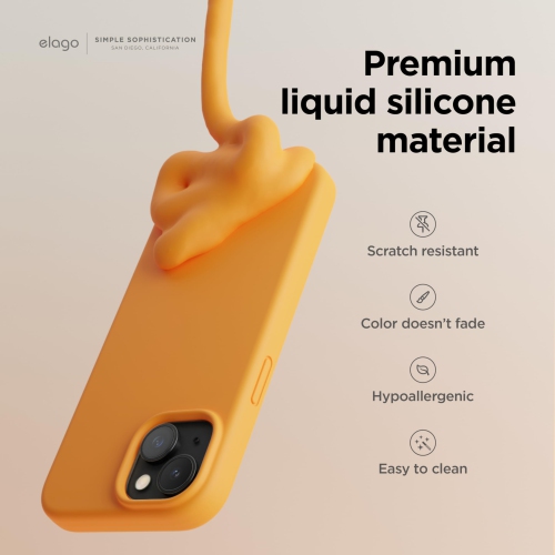 iPhone – Étui 15, étui en silicone liquide, couverture de protection complète du corps, antichoc, étui mince pour téléphone, doublure douce en