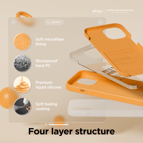 iPhone – Étui 15, étui en silicone liquide, couverture de protection complète du corps, antichoc, étui mince pour téléphone, doublure douce en