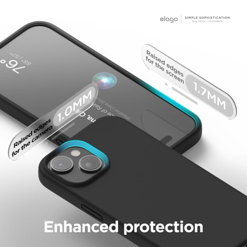 iPhone – Étui 15, étui en silicone liquide, couverture de protection complète du corps, antichoc, étui mince pour téléphone, doublure douce en
