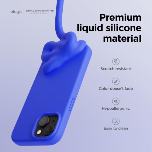 iPhone – Étui 15, étui en silicone liquide, couverture de protection complète du corps, antichoc, étui mince pour téléphone, doublure douce en