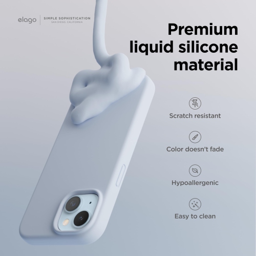 iPhone 15 Case, Liquid Silicone Case, Full Body Protective Cover, Shockproof, Slim Phone Case, Anti-Scratch Soft Microfiber Lining, 6.1 inch